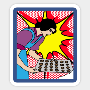 Retro Baking Cake Hobby Sticker